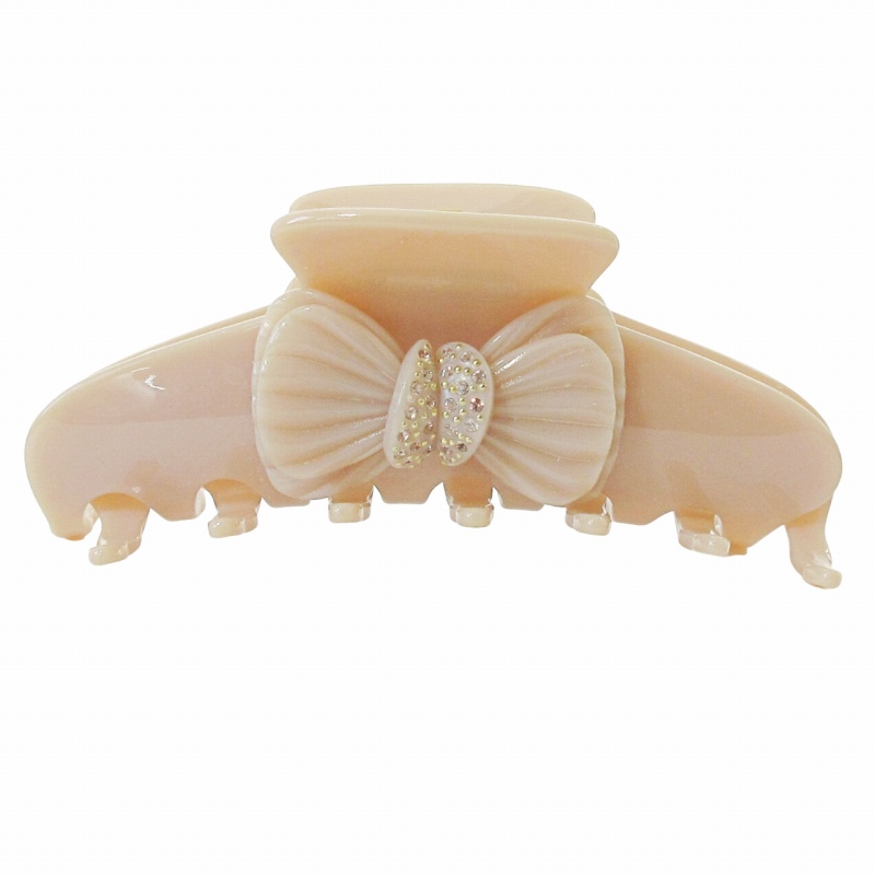 alexandre de paris クリップ　ピンク　ビジュー　リボン alexandre de paris クリップ ピンク ビジュー リボン ALEXANDRE DE