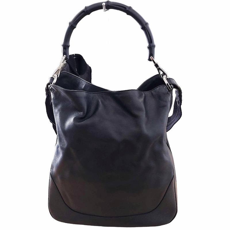 グッチ GUCCI バンブー 2WAY ショルダーバッグ ハンドバッグ レザー 
