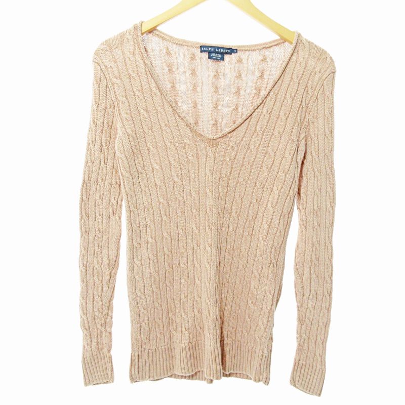 ラルフローレン RALPH LAUREN 美品 リネン 麻 ニット カットソー 長袖  