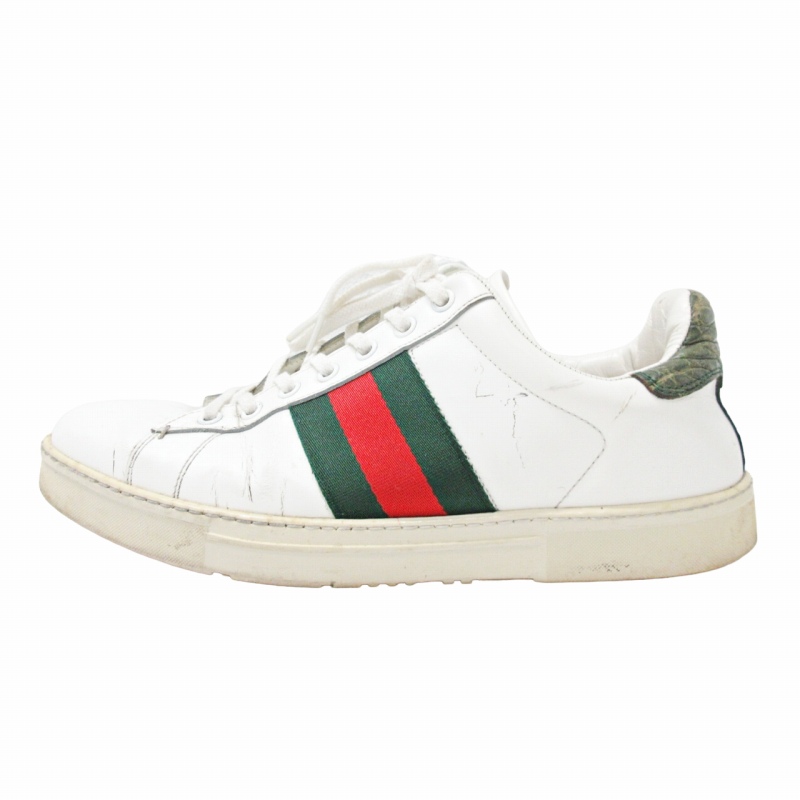グッチ GUCCI エース シェリーライン ローカット レザースニーカー