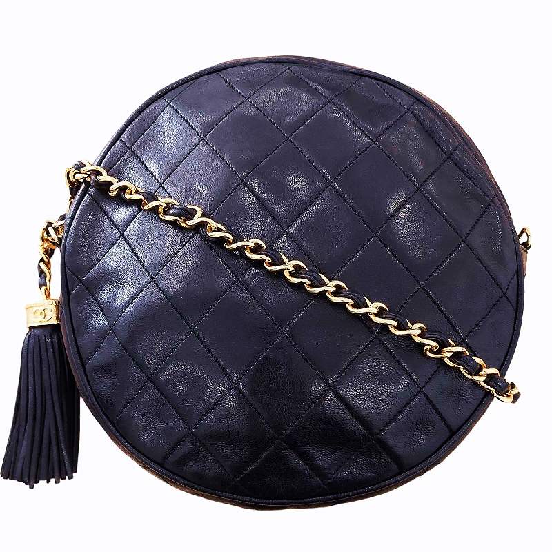 シャネル CHANEL ヴィンテージ 0番台 マトラッセ ラウンド チェーン 
