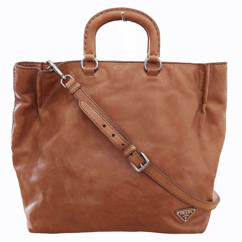 プラダ PRADA VITELLO SHINE BR4617 2way トートバッグ ショルダー 