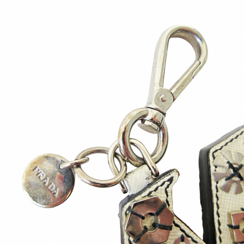 PRADAプラダ ビジューイニシャルチャーム PRADA プラダ】イニシャル キーホルダー チャーム R レター