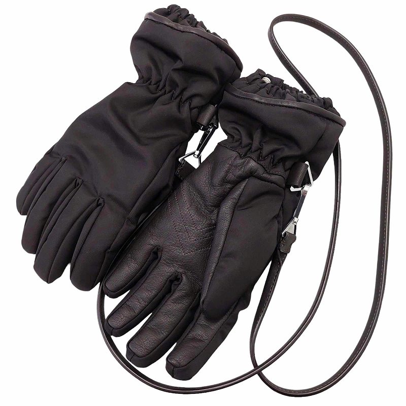 BOTTEGA VENETA◇手袋/レザー/BLK/レディース（ボッテガヴェネタ  