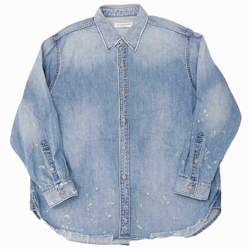 美品【FRAMeWORK】 MADE BY J 別注デニムシャツ