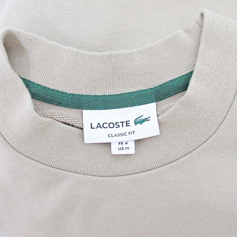 LACOSTE ベージュ クルーネックセーター US 3 【LACOSTE/ラコステ