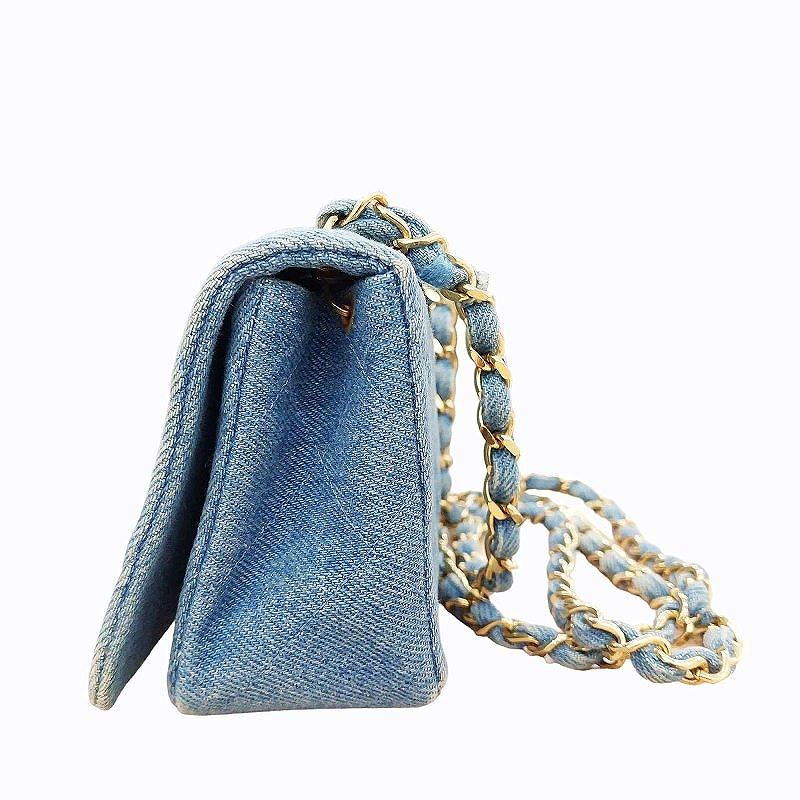 CHANEL シャネル ターンロック マトラッセ デニム ローファー 23.5cm