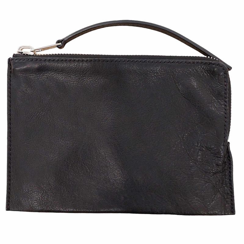 RICK OWENS クラッチバッグ RICK OWENS レザー クラッチバッグ ポーチ