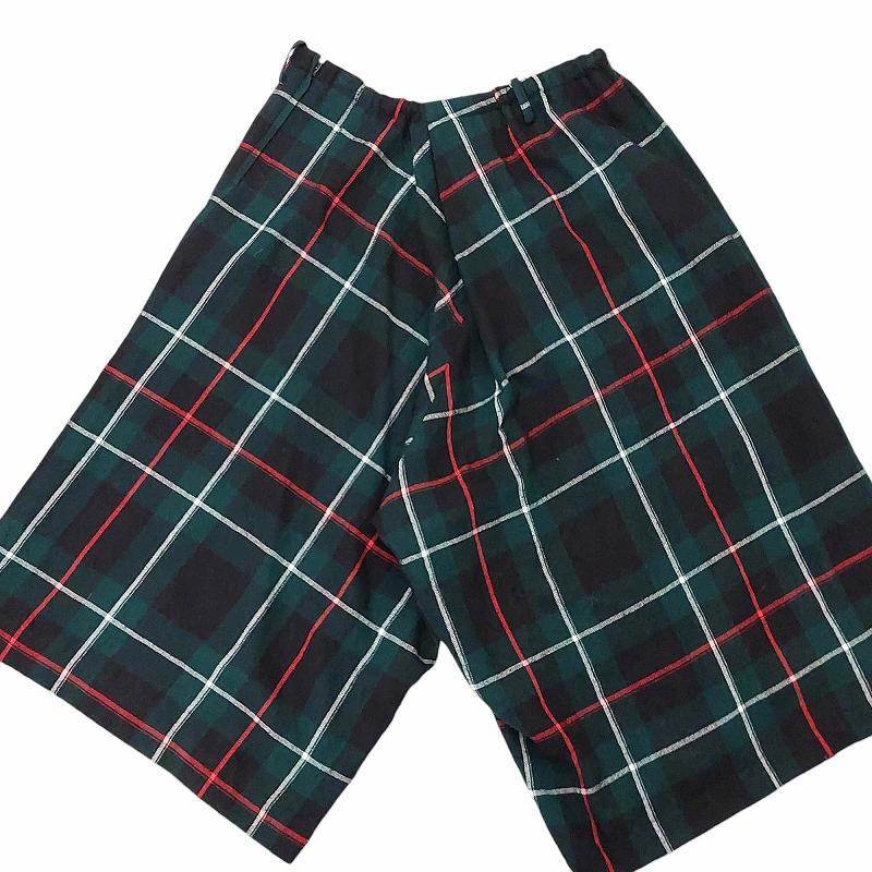 Y's ワイズ 2020AW PRE ほつれ加工 グレンチェックワイドパンツ 黒 Y's ワイズ 2020AW マルチカラーチェック ワイドパンツ Y's ワイズ