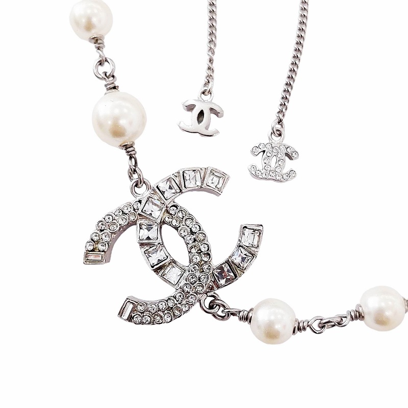 シャネル CHANEL 美品 B14C ネックレス ペンダント ココマーク ライン  
