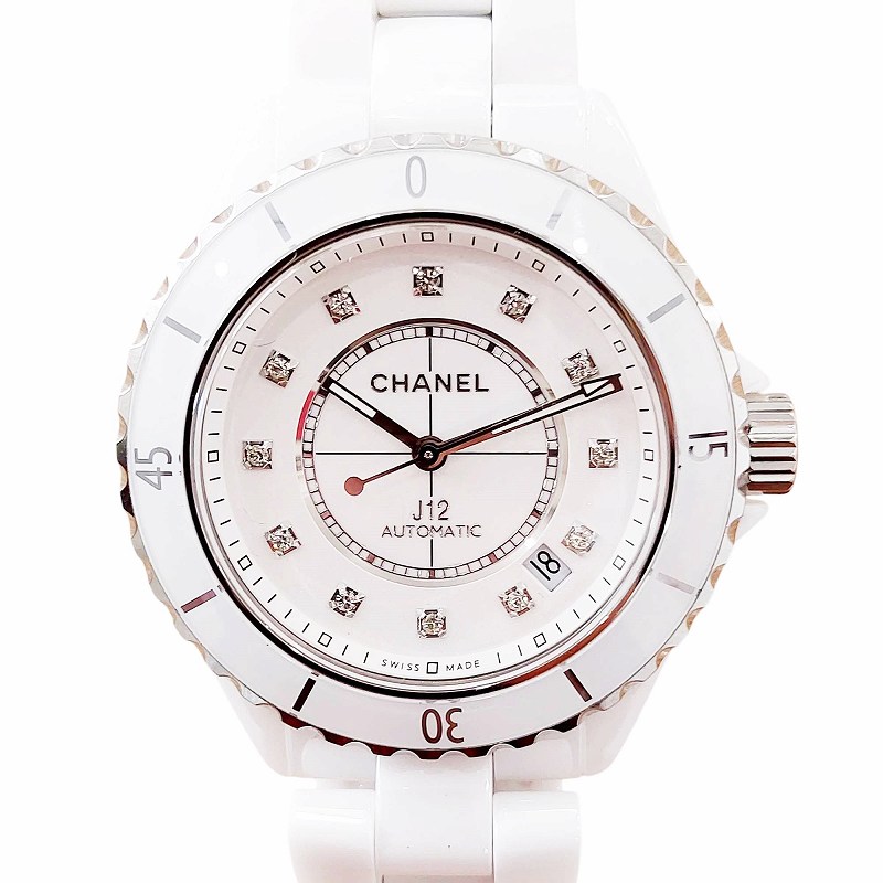 極美品 シャネル J12 メンズ 38mm 自動巻 時計 H0685 ブラック セラミック シャネル CHANEL 極美品 H5705 J12 38MM 腕時計 ウォッチ デイト 12P