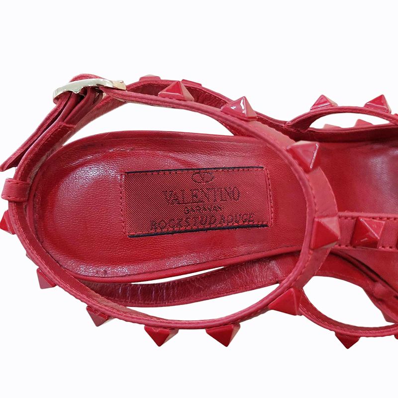 VALENTINO ガラヴァーニ ロックスタッズ ルージュ パンプス 赤
