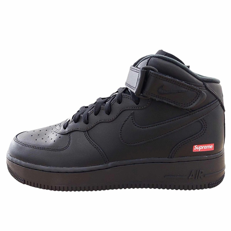 未使用品 シュプリーム SUPREME × NIKE AIR FORCE 1 MID BLACK ナイキ 