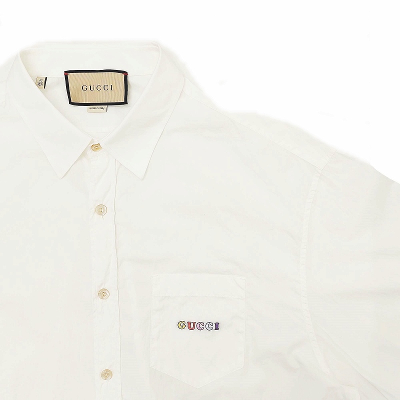 GUCCIホワイトシャツ 刺繍