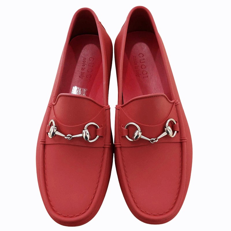 未使用品 グッチ GUCCI ホースビット ラバーローファー レインシューズ
