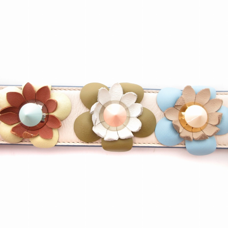 フェンディ ストラップ ショルダーストラップ レディース 花 フラワー スタッズ フェンディ FENDI ストラップユー ショルダーストラップ