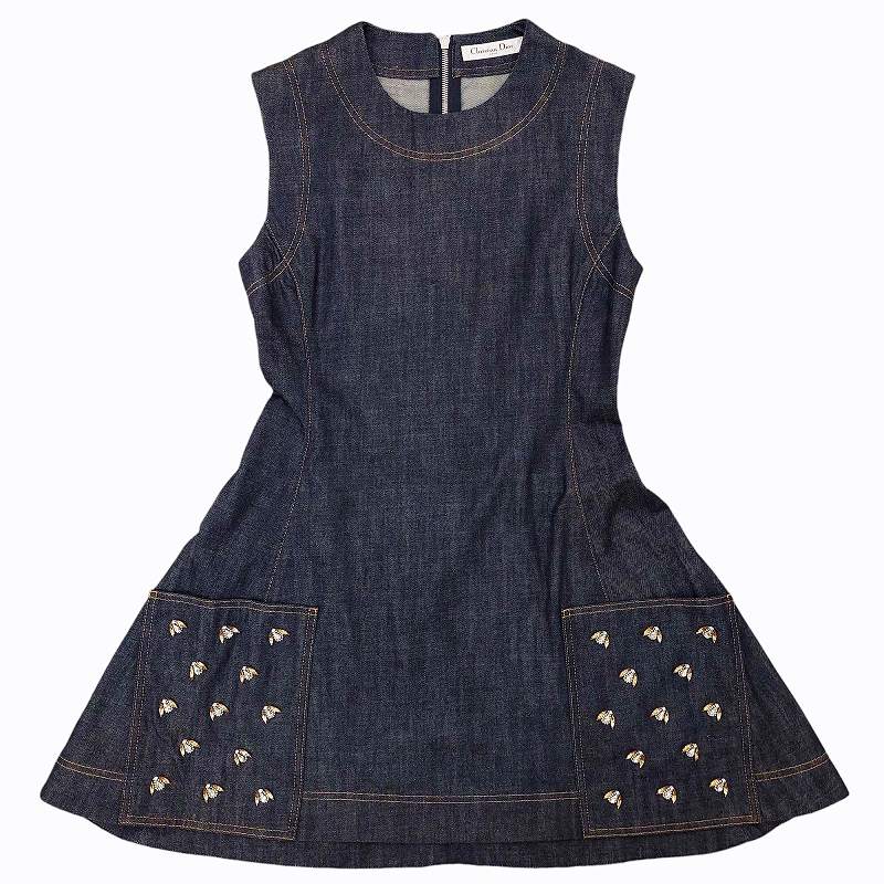 クリスチャンディオール Christian Dior 美品 デニム ワンピース A  