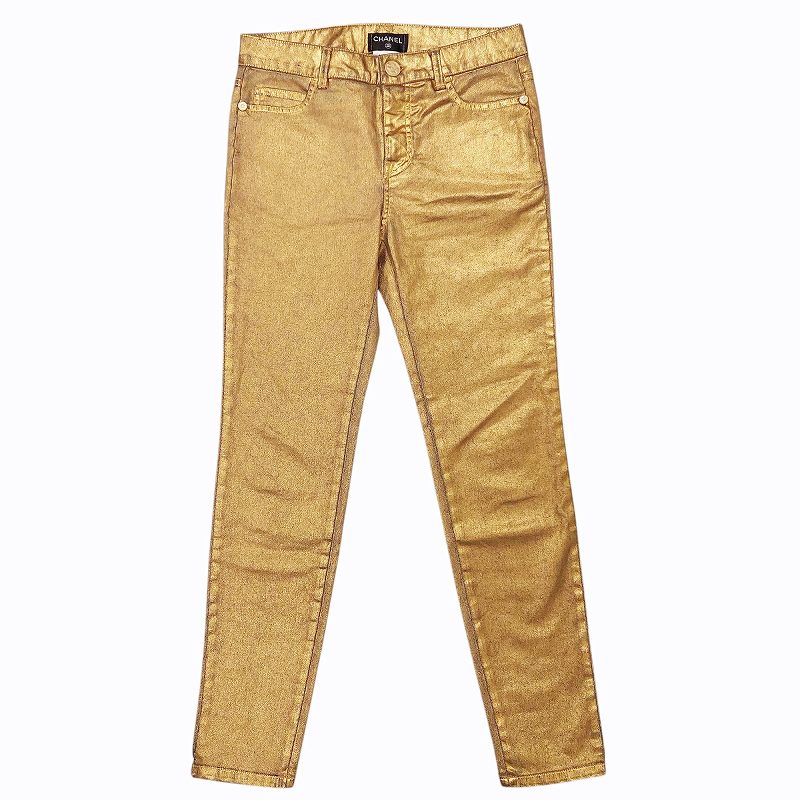 CHANEL デニム シャネル CHANEL 美品 P50636 V37871 COATED DENIM コーティッド