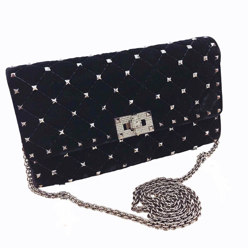 ヴァレンティノ ガラヴァーニ ロックスタッズ クラッチバッグ セカンド