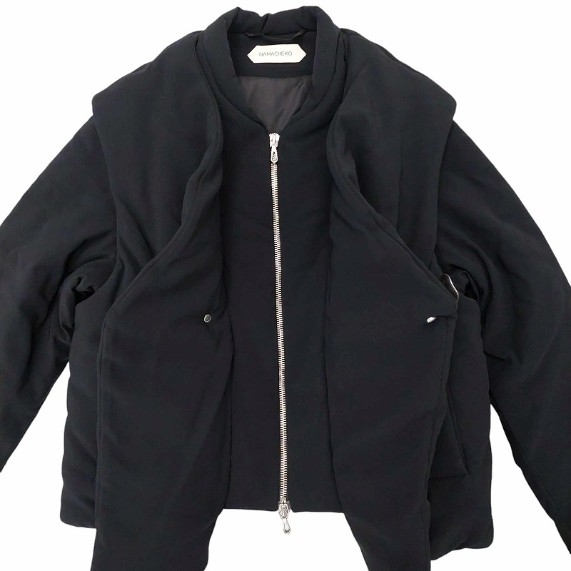 ナマチェコ Namacheko 18AW Asymmetric BarbaraJacket 中綿ブルゾン 