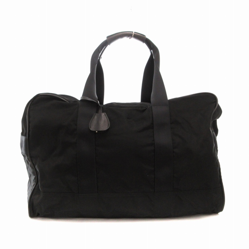 プラダ PRADA ロゴ 三角プレート ボストンバッグ トラベルバッグ