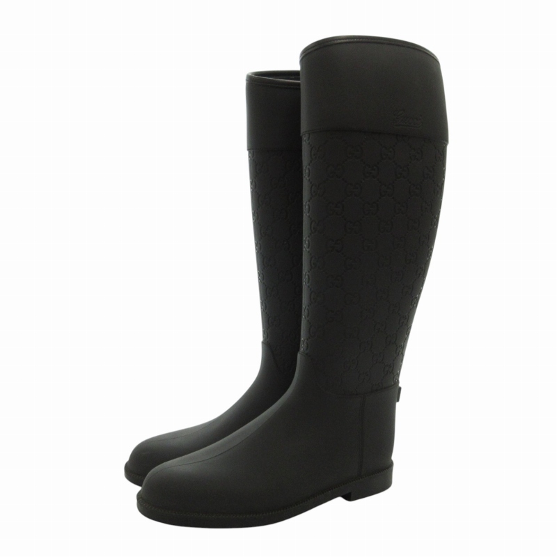 GUCCI レインブーツ ラバー ブラウン #37 楽天市場】【靴】GUCCI グッチ グッチシマ GG柄 型押し ラバー