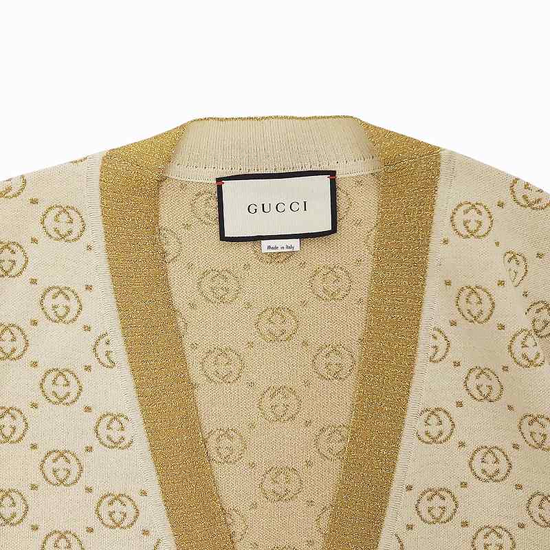 【美品】GUCCI グッチ GG柄 ウール ニット カーディガン 12 美品】GUCCI グッチ GG柄 ウール ニット カーディガン 12