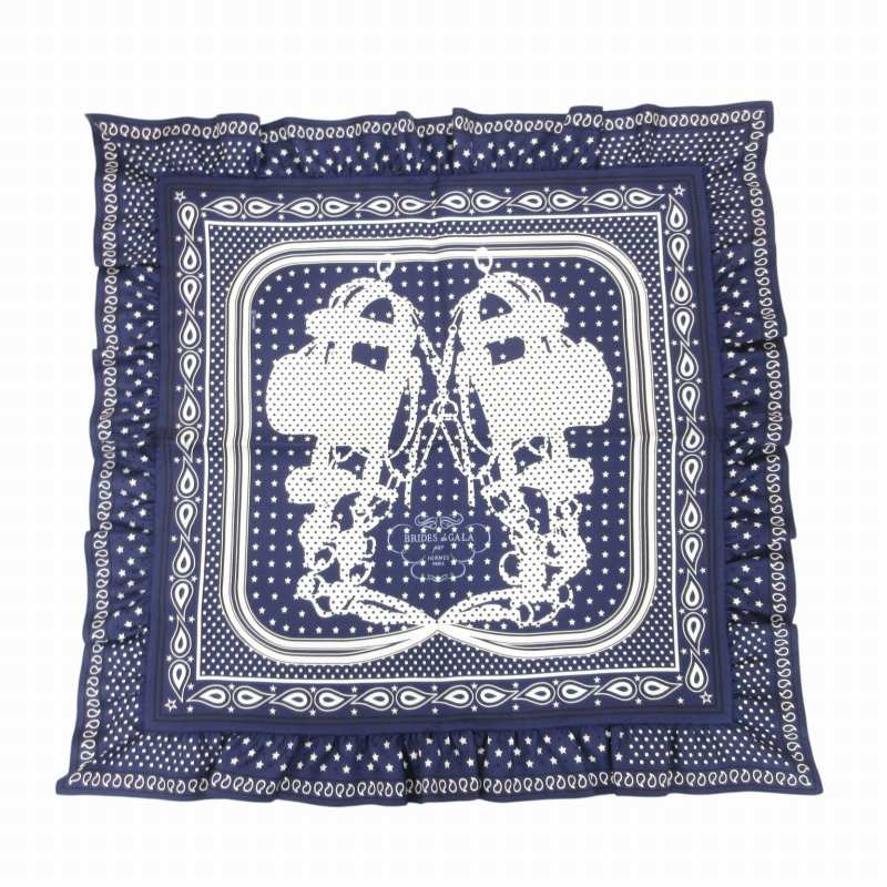 未使用品 エルメス HERMES カレ70 BRIDES DE GALA A POIS ブリッド