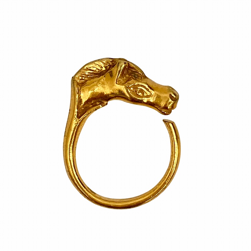エルメス HERMES ヴィンテージ シュバルホース リング 指輪 馬モチーフ  