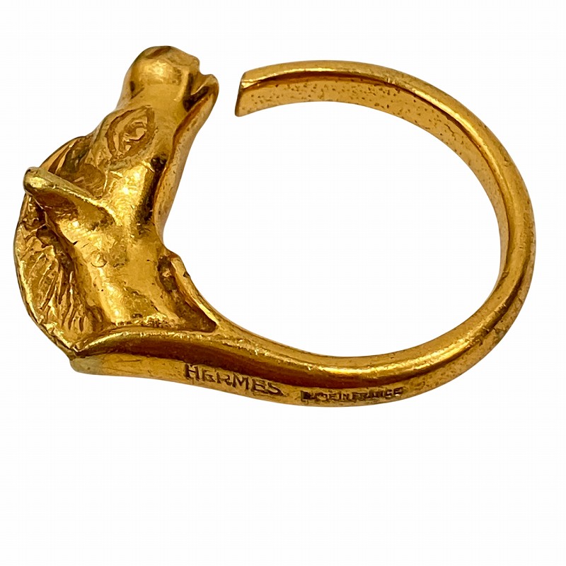 エルメス HERMES ヴィンテージ シュバルホース リング 指輪 馬モチーフ