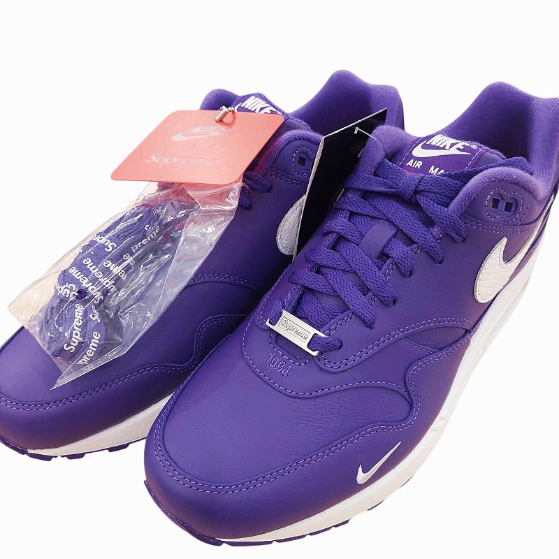 未使用品 シュプリーム SUPREME ×NIKE Air Max 1 87 SP Purple