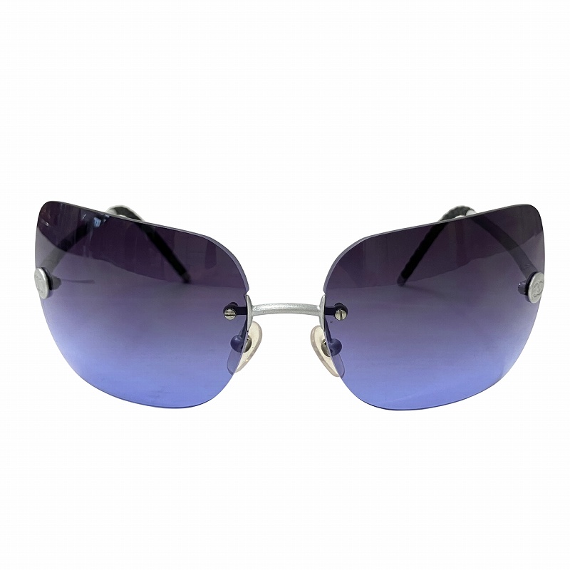 CHANEL 最高 パープルグラデーションカラー サングラス ココマーク入り