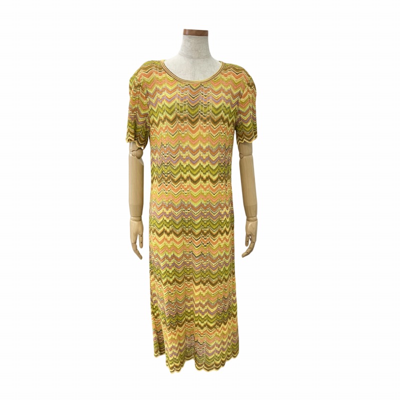 着用2回】MISSONI♡♡ 激可愛♡マルチカラーニットワンピース♡38