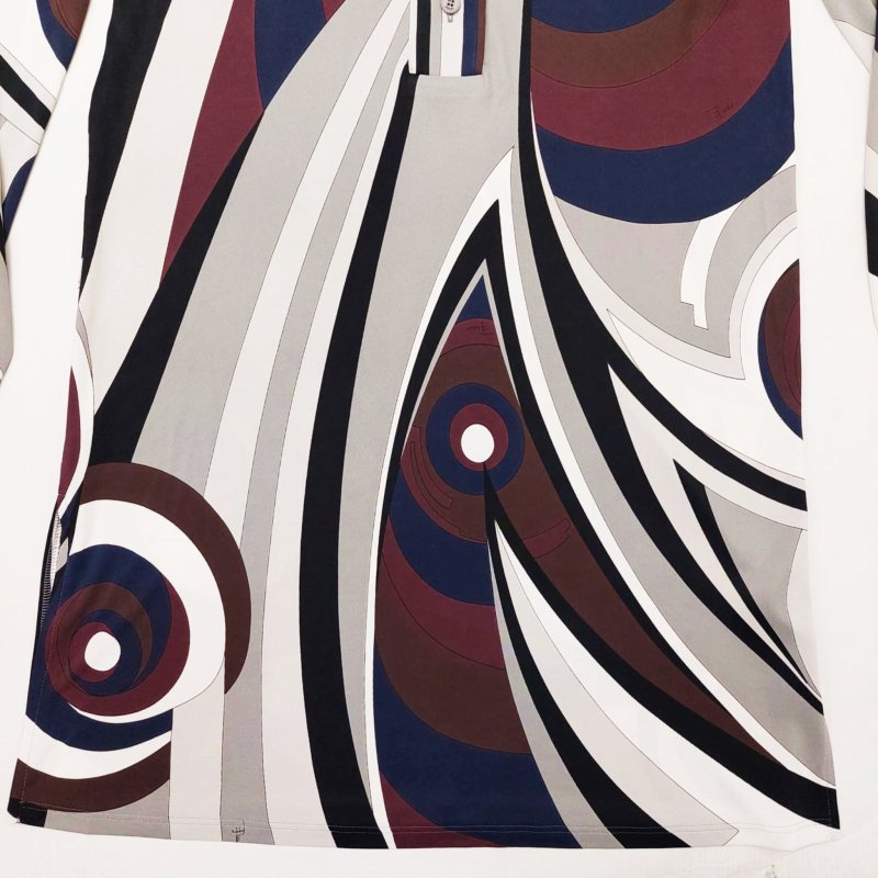 エミリオプッチ EMILIO PUCCI 美品 プッチ柄 レーヨン チュニック