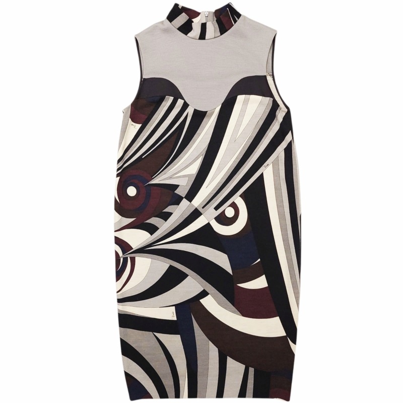 エミリオプッチ プッチ柄 ノースリーブ ワンピース