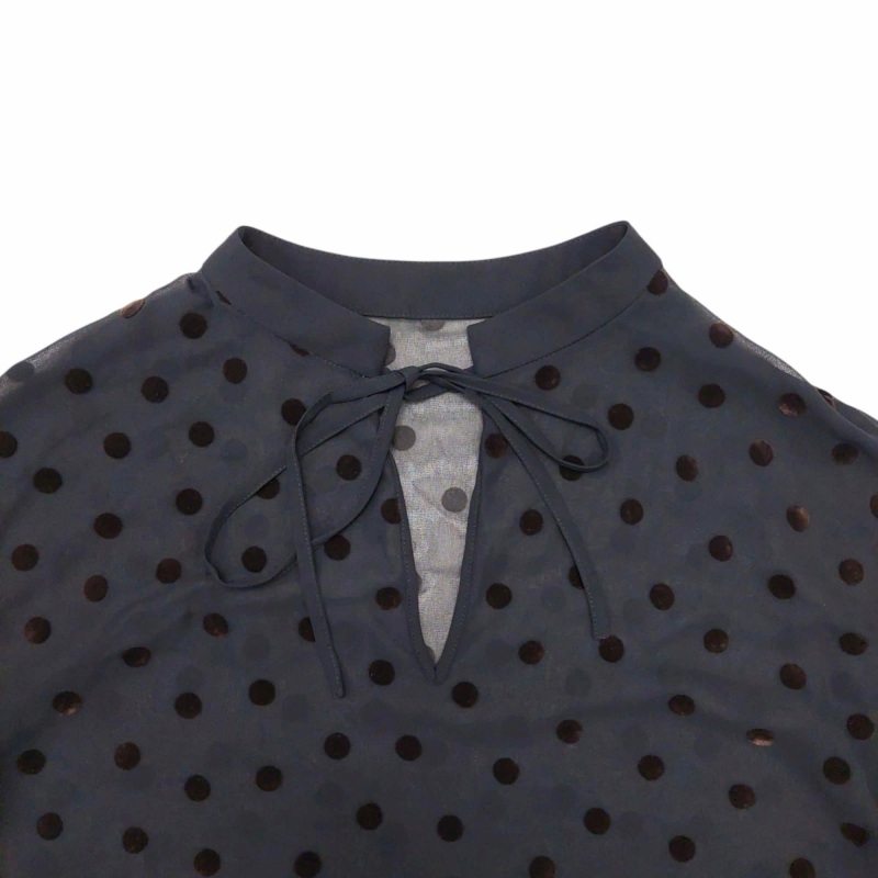 デミルクス ビームス Demi-Luxe BEAMS 美品 ドット ブラウス シャツ