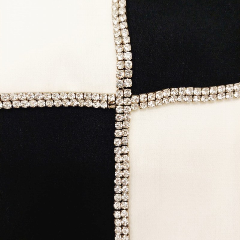 グレースクラス　配色ビジューラインワンピース グレースクラス 配色ビジューラインワンピース ビジューバイ