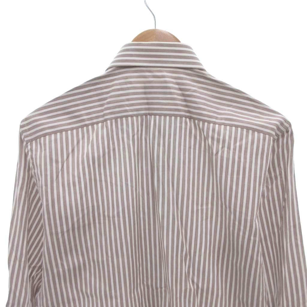Ermenegildo Zegna ストライプTシャツ ダークグレー×ホワイト サイズS 