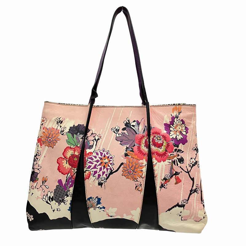 ETRO】 花柄トートバッグ 紫