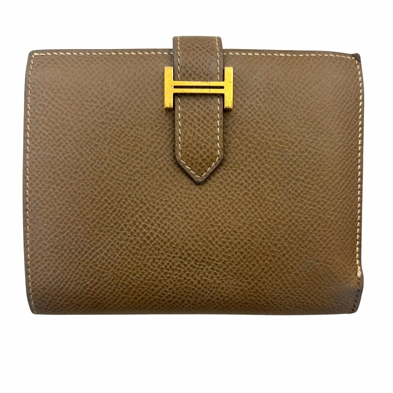 エルメス HERMES ヴォーエプソン ベアンコンパクト 二つ折り財布