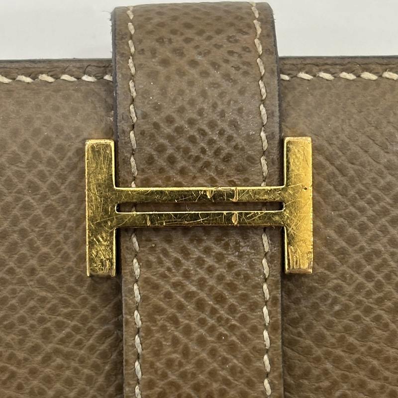 エルメス HERMES ヴォーエプソン ベアンコンパクト 二つ折り財布