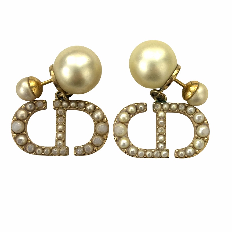 クリスチャンディオール Christian Dior トライバル ピアス レジン 