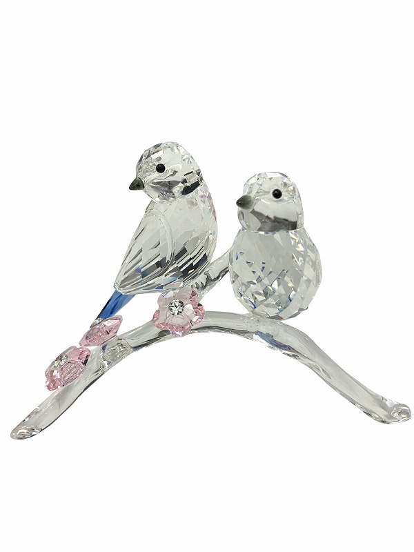 スワロフスキー SWAROVSKI 極美品 アオガラ Blue Tits 鳥
