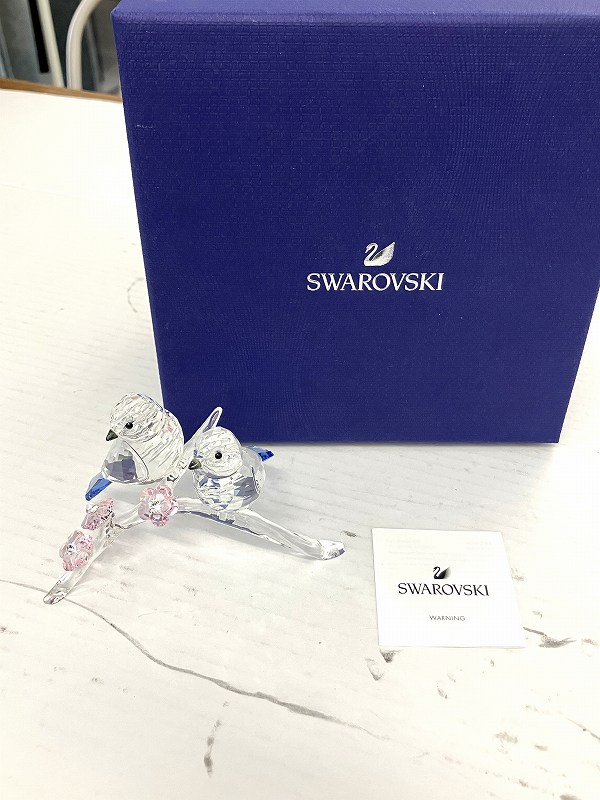 スワロフスキー SWAROVSKI 極美品 アオガラ Blue Tits 鳥