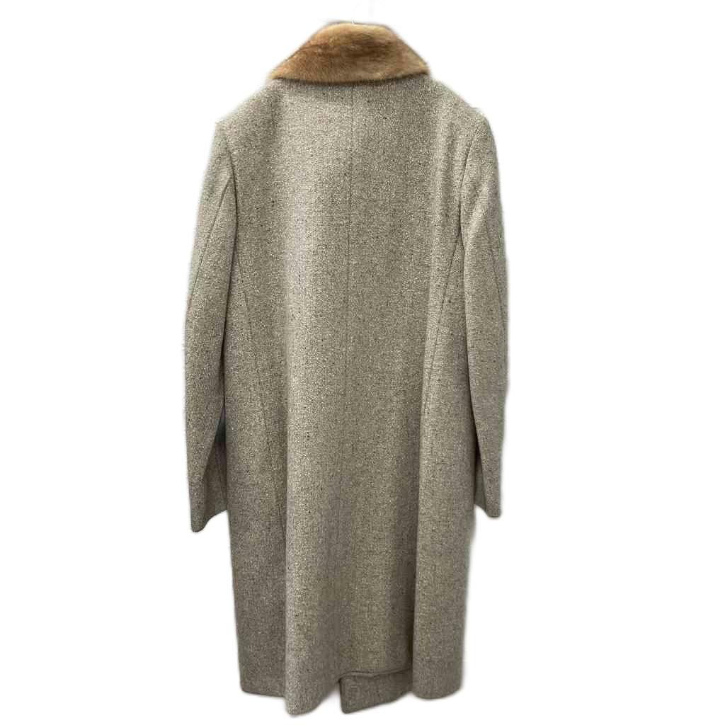 ジルサンダー JIL SANDER 美品 ファーカラーコート スタンドカラー