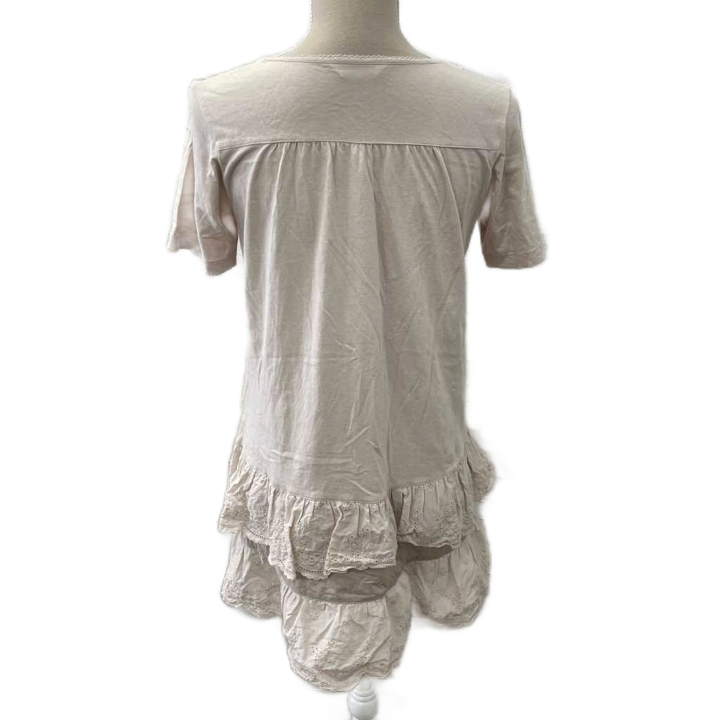 ピンクハウス フリル付き半袖ひざ丈ワンピース ピンクハウスフリル付き