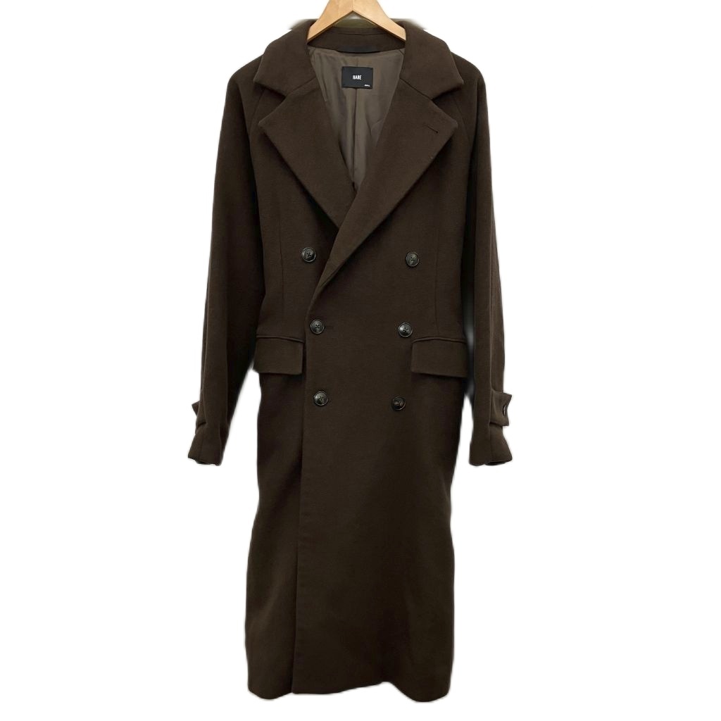 タケオキクチ】ダークブラウン ダブルブレスト チェスターコート