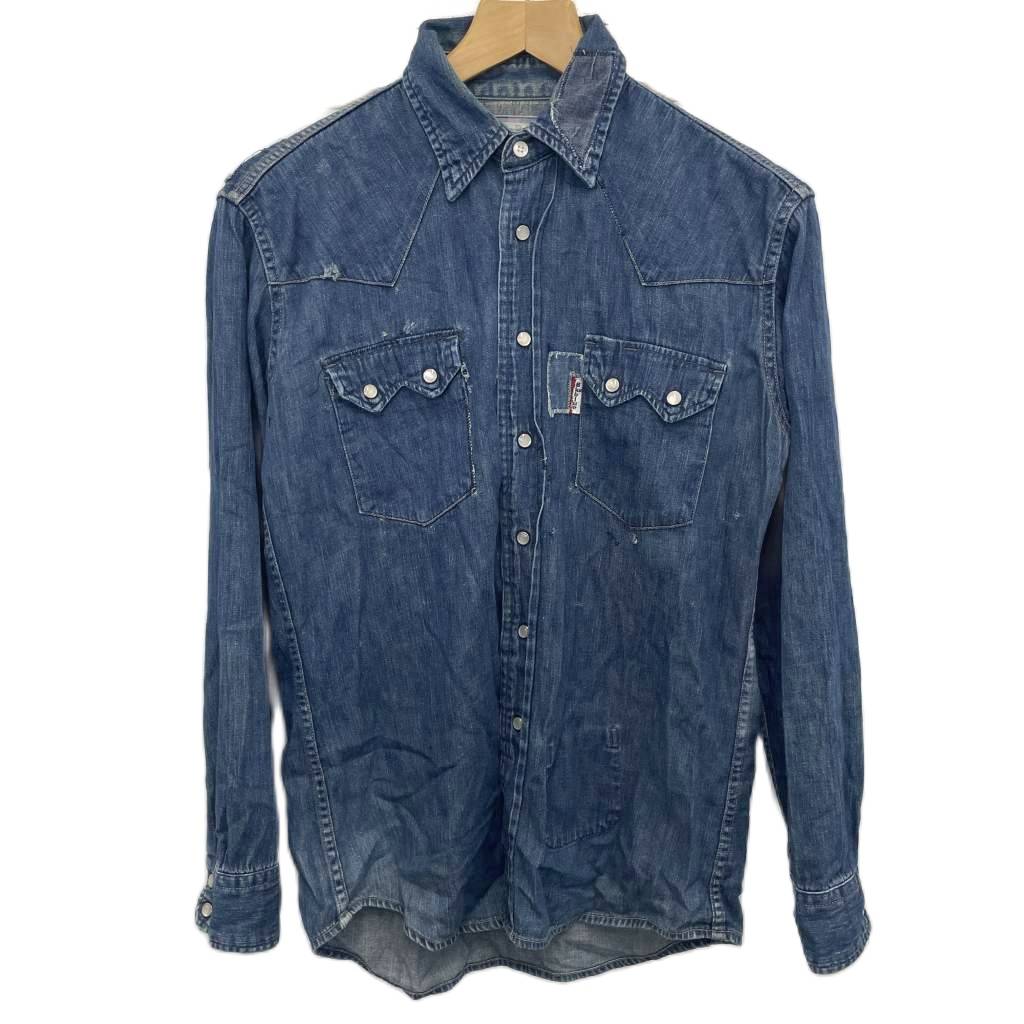 ブルーブルー BLUE BLUE デニムシャツ ウェスタン 長袖 リペア加工 1
