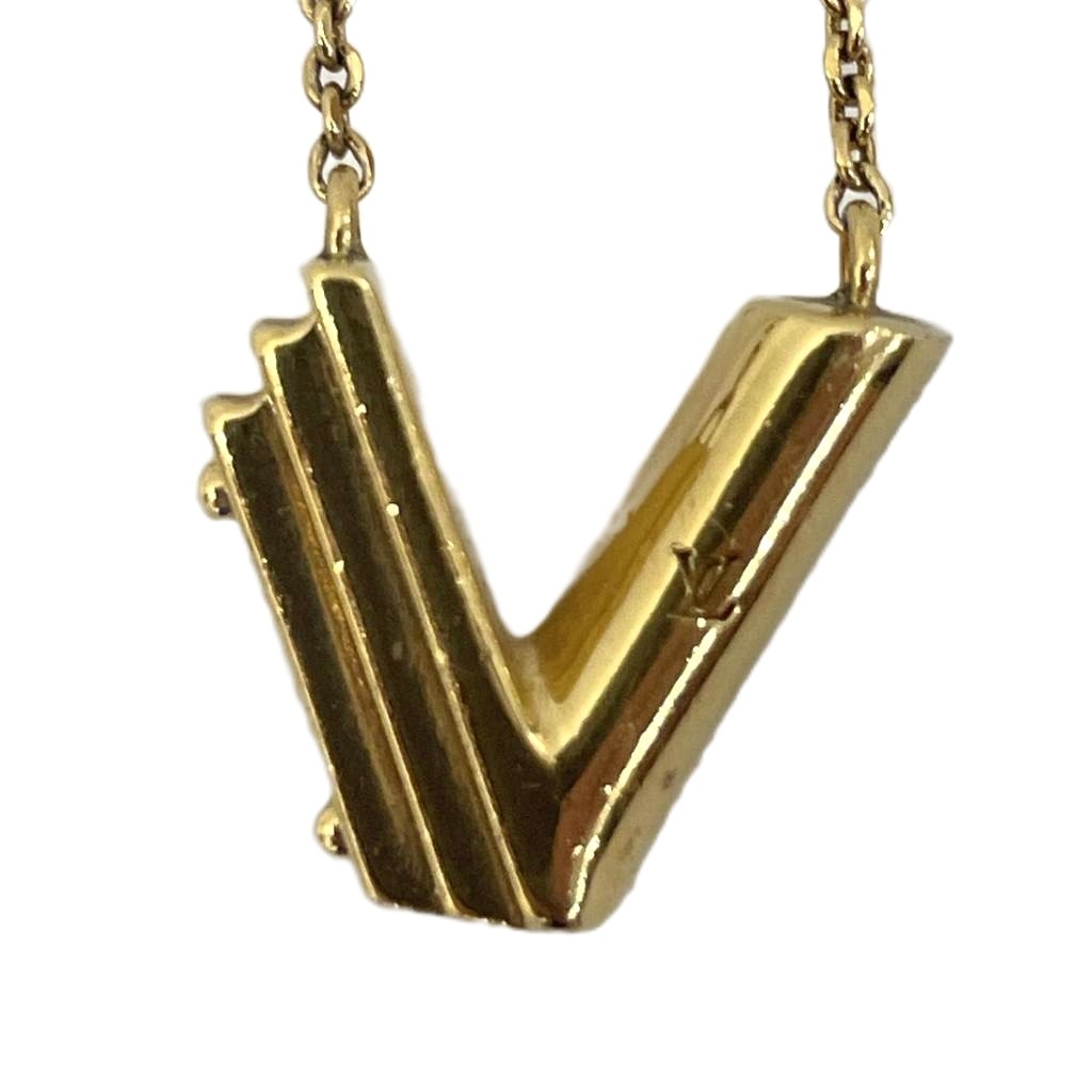 ルイヴィトン LOUIS VUITTON LV&ME Vイニシャル ネックレス