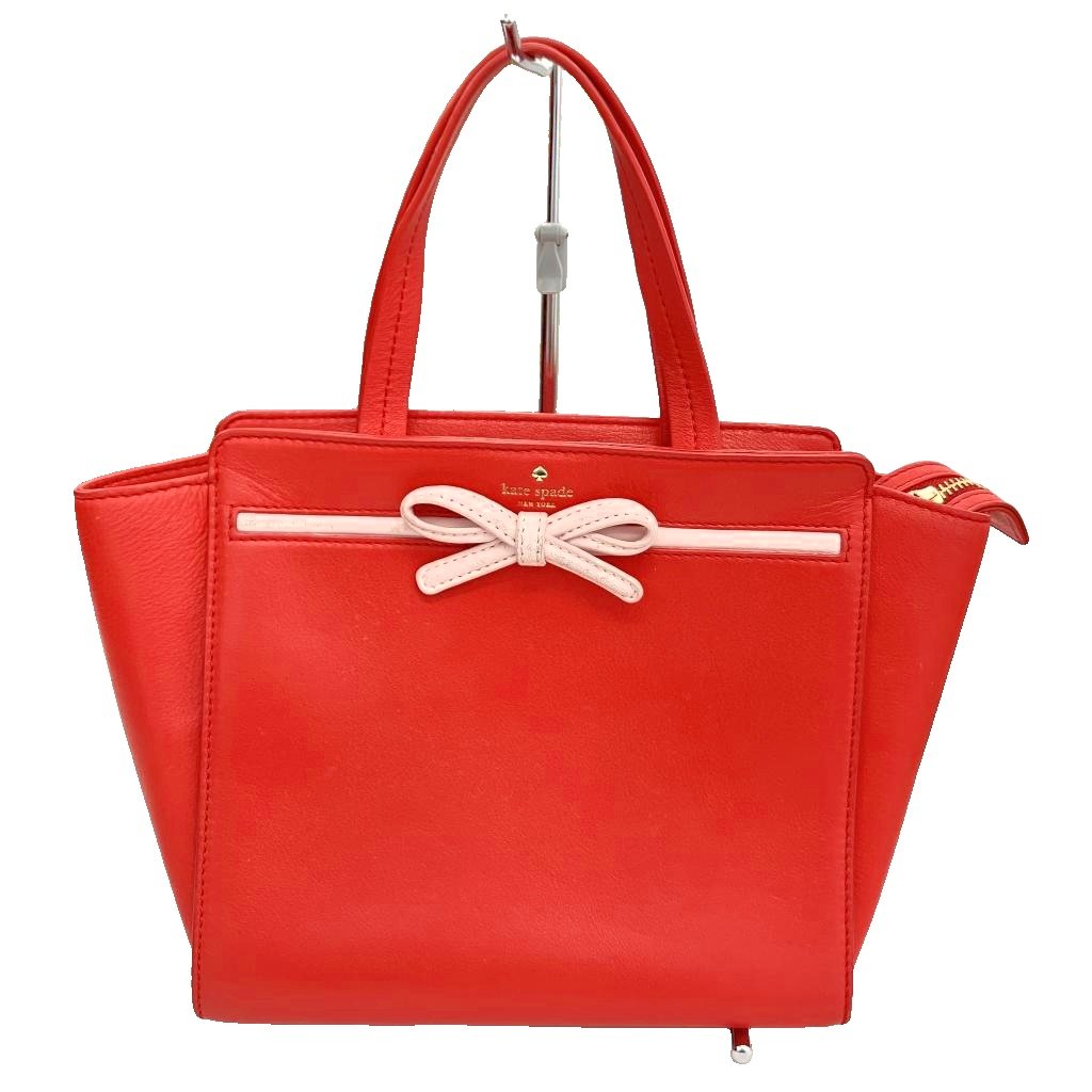 大人気!! kate spade 2way ハンドバッグ camplin WKRU4025 黒革 白 